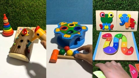 积木益智小玩具:乌龟妈妈下了几颗蛋,一起来数一数!